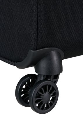 Легка валіза American Tourister AeroSpin текстильна на 4-х колесах MH6*001;09 Black (мала)