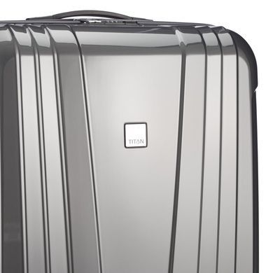 Чемодан Titan X-Ray из поликарбоната на 4-х колесах 700804 (большой), 7008-04 Dark Stone, Большой L, 3,5 кг, 100-125 літрів, 102 л, 52 х 77 х 29 см, Одинарна, від 3 до 4 кг, Без розширення, Сірий
