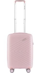 Валіза з поліпропілену на 4-х колесах Wings Primrose 18105 White pink (мала)