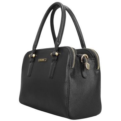 Кожаная сумка Karya на три отдела KR2550-45 черного цвета