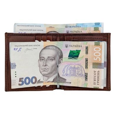 Шкіряне портмоне Karya з затиском для грошей KR0940-615 коньячного кольору