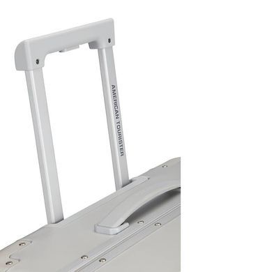 Валіза з алюмінію на 4-х колесах American Tourister Alumo 70g*001 (мала), 70g-Silver, Середня M, 5,3 кг, 50-75 літрів, 74 л, 46 x 67 x 27,5 см, більше 4 кг, Без розширення, Сірий