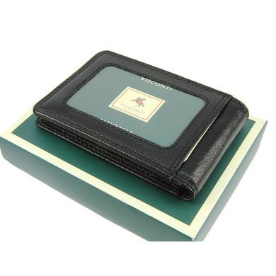 Шкіряна кредитниця з RFID захистом Visconti Heritage Nelson HT5 Black, Black (черный), Натуральна шкіра, Гладка, Чорний