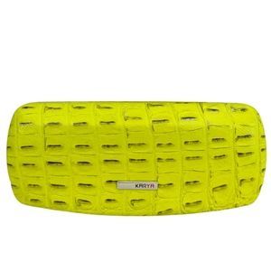 Футляр для очков Karya из тисненой кожи KR3005-674-1 светло-лаймового цвета