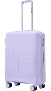 Валіза Wings Cockatiel з поліпропілену на 4-х колесах wg-ckpp-m-wv White purple (середня)
