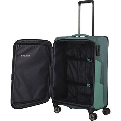 Чемодан Travelite Viia текстильный на 4-х колесах TL092848-80 eucalyptus (средний)