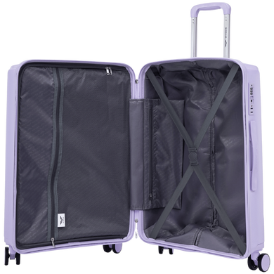Чемодан Wings Cockatiel из полипропилена на 4-х колесах wg-ckpp-m-wv White purple (средний)