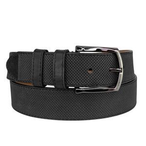Шкіряний ремінь Eminsa для джинсів ES3368-black чорного кольору