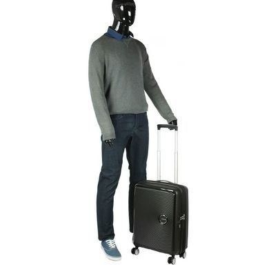 Чемодан American Tourister Soundbox из полипропилена на 4-х колесах 32G*001 Bass Black (малый)