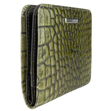Женский кошелек Karya из натуральной кожи KR1208-662-1 светло-зеленого цвета