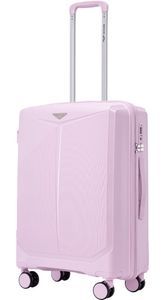 Валіза Wings Cockatiel з поліпропілену на 4-х колесах wg-ckpp-m-wp White pink (середня)