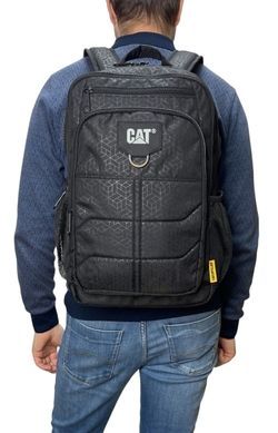 Дорожно-повсякденний рюкзак CAT Millennial Classic Bennett з відділенням для ноутбука до 15" 84184;478 Black Heat Embossed