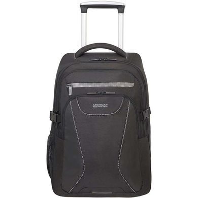 Рюкзак на 2-х колесах з відділенням для ноутбука до 15,6" American Tourister AT Work 33G*020 Black Reflect, Чорний, Чорний