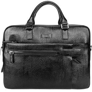 Мужская деловая сумка Karya из натуральной зернистой кожи KR2497-03 черная