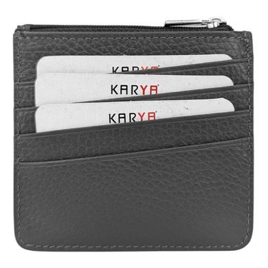 Кредитница Karya из натуральной мелкозернистой кожи KR0019-081 темно-серая