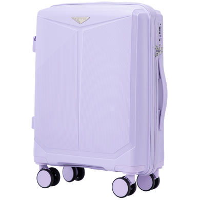 Валіза Wings Cockatiel з поліпропілену на 4-х колесах wg-ckpp-s-wv White purple (мала)