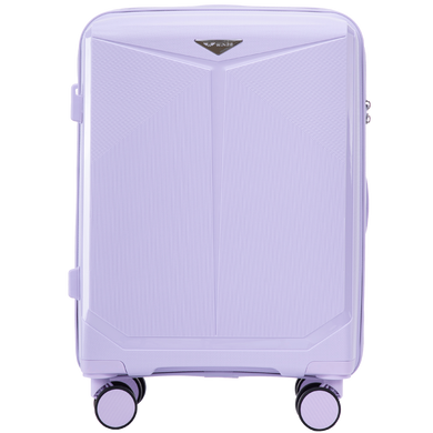 Валіза Wings Cockatiel з поліпропілену на 4-х колесах wg-ckpp-s-wv White purple (мала)