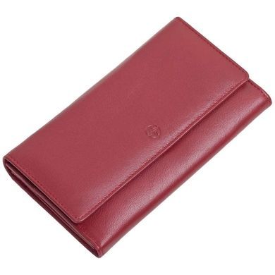 Женский кожаный кошелек на кнопке Tony Perotti Cortina 5048 rosso (красный), Красный