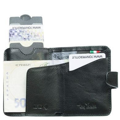 Мужское портмоне из натуральной кожи с RFID Tony Perotti Nevada 3796 черное