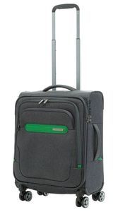 Чемодан Travelite Madeira текстильный на 4-х колесах 092147 Anthracite/Green (малый)