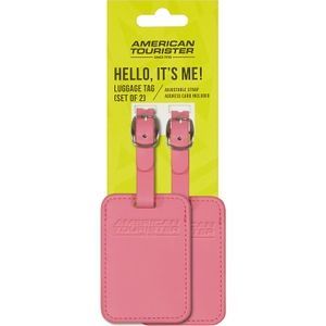 Набір адресних бірок American Tourister Ta MF3*002;80 Pink Glitch (2 шт)