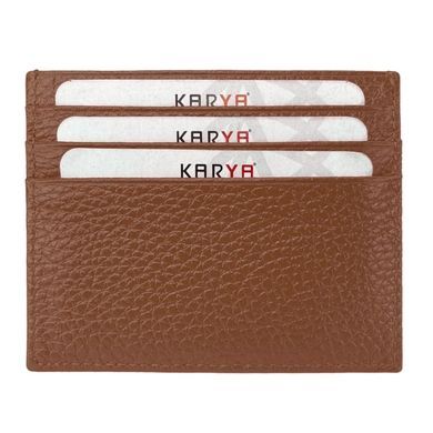 Кишенькова кредитниця Karya з натуральної шкіри KR0041-039 кориця