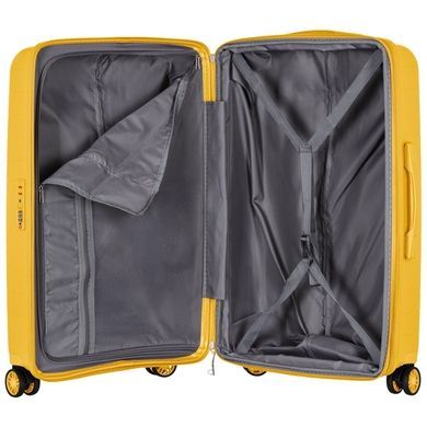 Чемодан 2E Travel Aero из полипропилена на 4-х колесах 2e-spp-aero-m-ay amber yellow (средний)