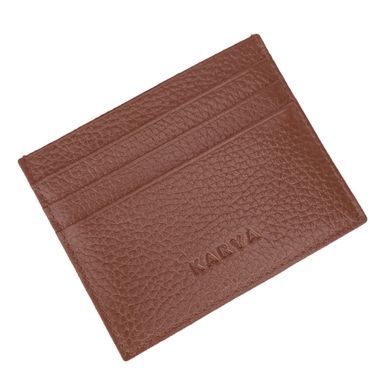 Кишенькова кредитниця Karya з натуральної шкіри KR0041-039 кориця