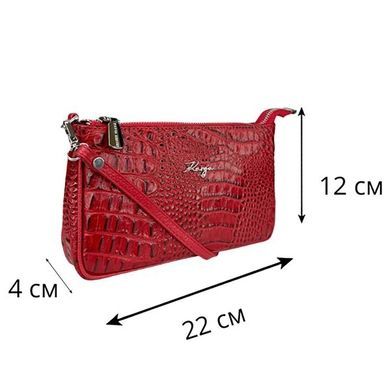 Шкіряна сумка-клатч Karya KR5082-648 червоно-чорного кольору