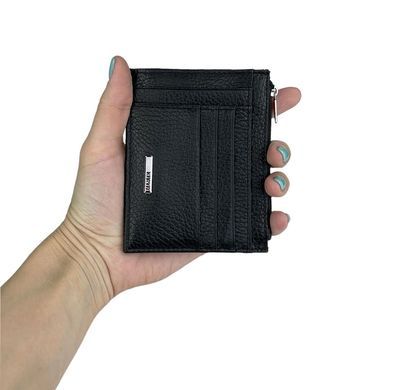 Кредитница Karya из натуральной зернистой кожи KR0022-45 черная
