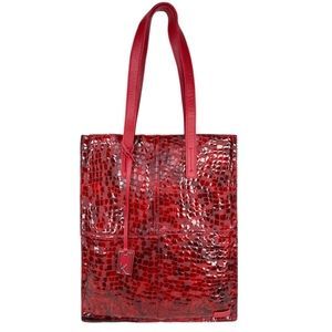 Шкіряна сумка-шопер Karya з гаманцем  KR2575-589 червоного кольору