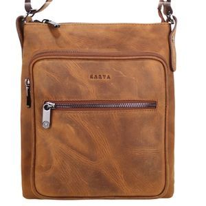 Сумка мужская Karya из кожи Crazy Horse 0594-32 рыжего цвета