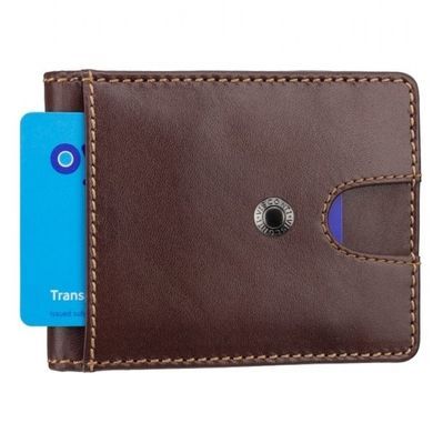 Портмоне-зажим из натуральной кожи Visconti Slim Chisel VSL57 Brown Monza