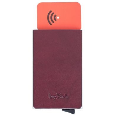 Кредитниця з натуральної шкіри та металу з RFID Tony Perotti Nevada 3771 bali (бордовий)