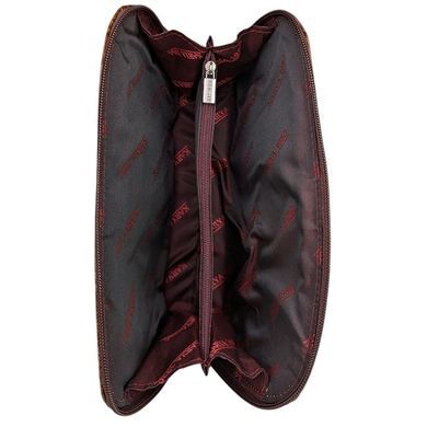 Большая косметичка Karya из тисненой кожи KR2029-61-2 рыжего цвета