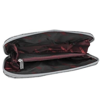 Велика косметичка Karya з тисненої шкіри KR2029-636-2 кольору сірий металік