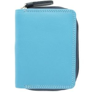 Женский кошелек из натуральной кожи с RFID Visconti Rainbow Hawaii RB53 Blue Multi