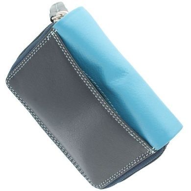 Женский кошелек из натуральной кожи с RFID Visconti Rainbow Hawaii RB53 Blue Multi