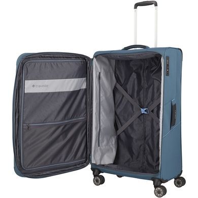 Валіза Travelite Skaii текстильна на 4-х колесах TL092649-25 panorama blue (велика)