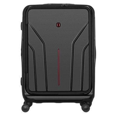 Чемодан Wenger Amplix фронтальное открытие из поликарбоната на 4-х колесах 653326 черный (средний)