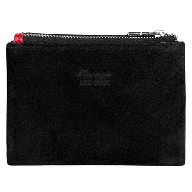 Женский кошелек Karya из кожи с замшей KR1205-4 KR1205-6/46 черный внутри красный