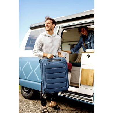 Валіза Travelite Skaii текстильна на 4-х колесах TL092647-25 panorama blue (мала)
