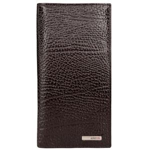 Вертикальный купюрник Karya из натуральной кожи KR0472-04 темно-коричневого цвета