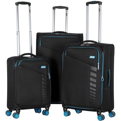 Чемодан 2E Travel Trek текстильный на 4-х колесах с расширением 2e-spp-aero-m-bk черный (средний)
