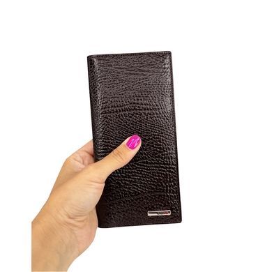 Вертикальный купюрник Karya из натуральной кожи KR0472-04 темно-коричневого цвета