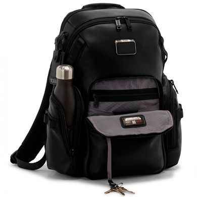 Рюкзак Tumi Alpha Bravo Navigation Backpack 15" из натуральной кожи 0932793DL Black, Черный, Черный, Гладкая