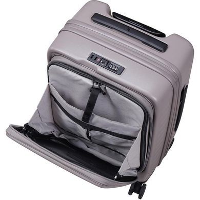 Чемодан Lojel Cubo V4 из поликарбоната на 4-х колесах Lj-1627-38421 Warm Gray (малый) с отделением для ноутбука до 15"