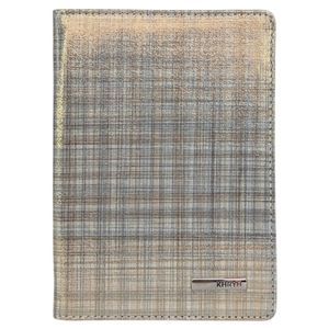 Обложка на паспорт Karya из натуральной кожи KR092-0822 цвета золотая клетка