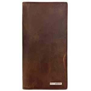 Вертикальный купюрник Karya из кожи Crazy Horse KR0472-32 коричнево-рыжего цвета