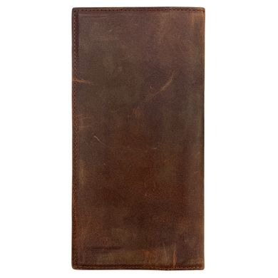 Вертикальный купюрник Karya из кожи Crazy Horse KR0472-32 коричнево-рыжего цвета